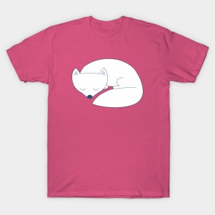 Sleeping arctic fox white T-Shirt